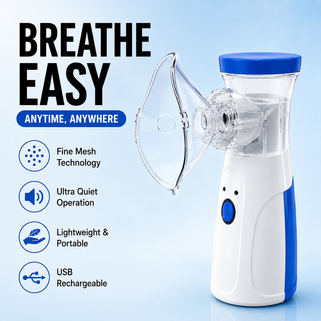Portable Mesh Nebulizer Pakistan | USB Rechargeable – CozyZen