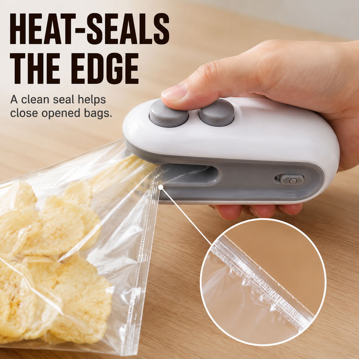 Mini Portable Bag Sealer – Heat Seal & Cutter 2-in-1 in pakistan