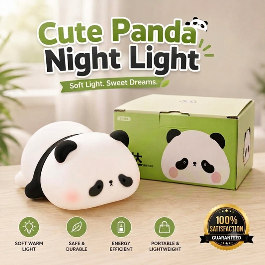 Panda Night Lamp – Cute Silicone LED Light