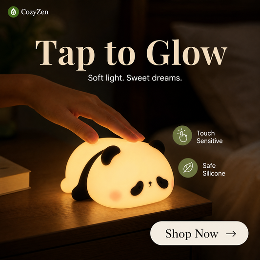 Panda Night Lamp – Cute Silicone LED Light